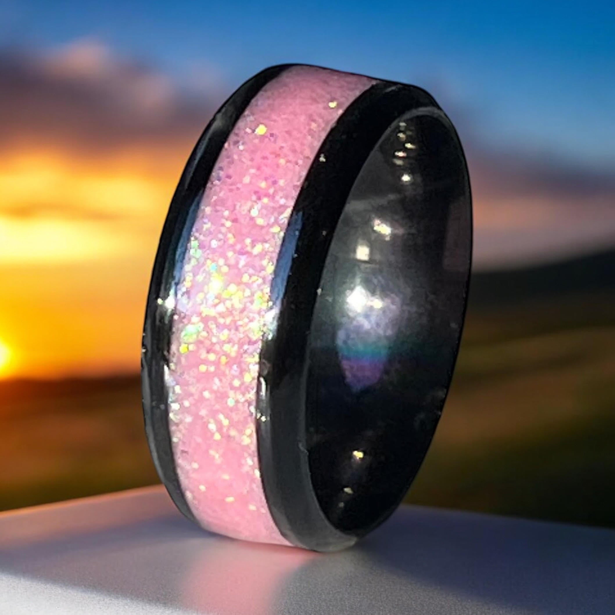 Pink Cotton Candy Stainless Steel Ring