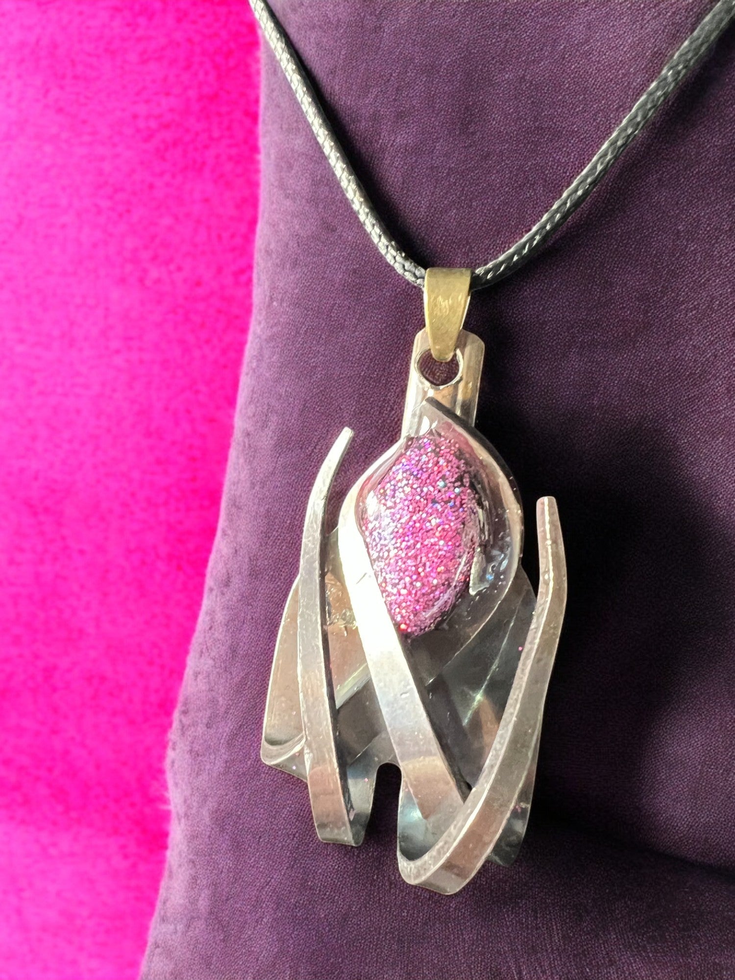 Handcrafted Stainless Steel Rustic Necklace With 18 Adjustable Chain