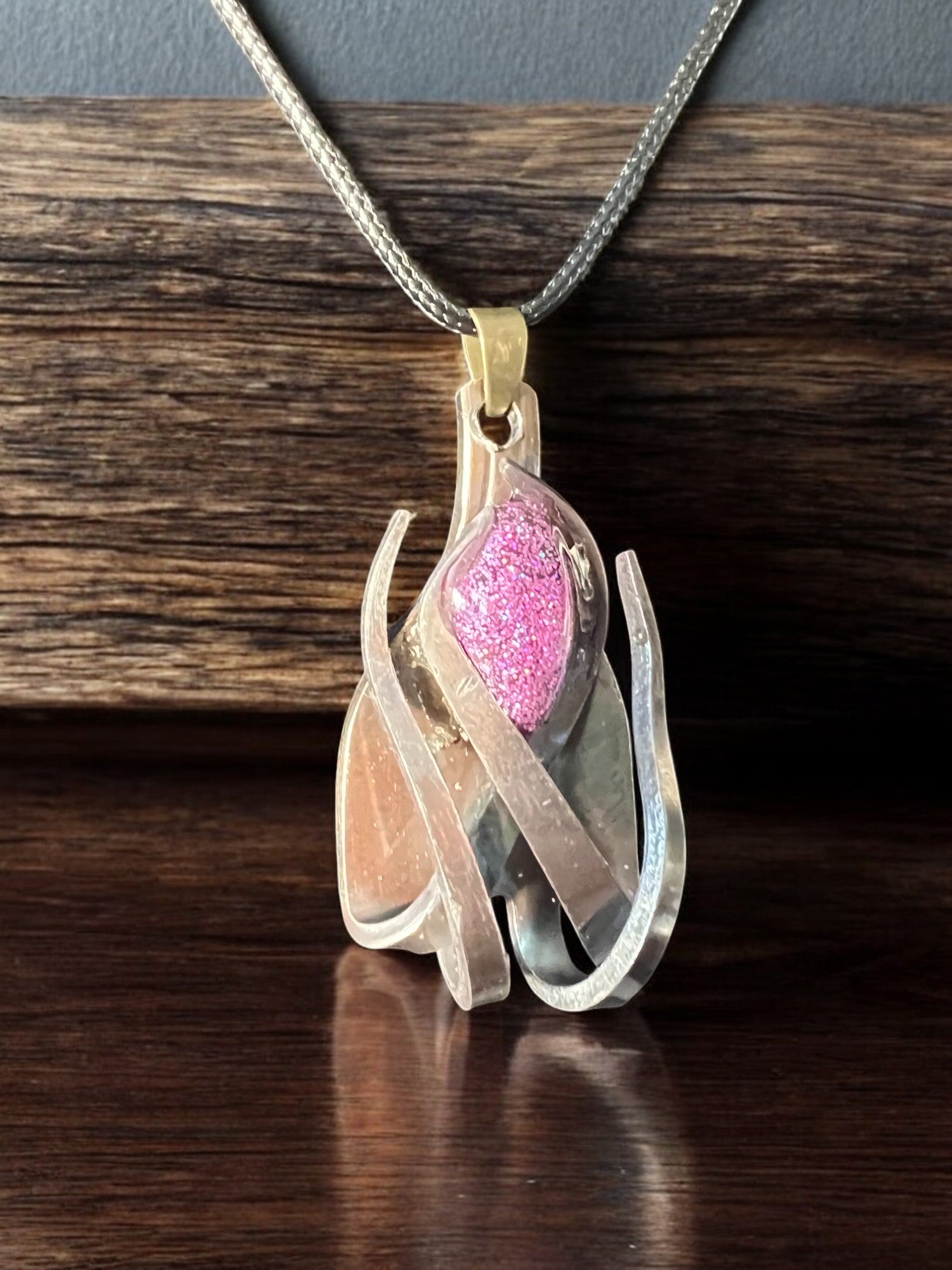 Handcrafted Stainless Steel Rustic Necklace With 18 Adjustable Chain