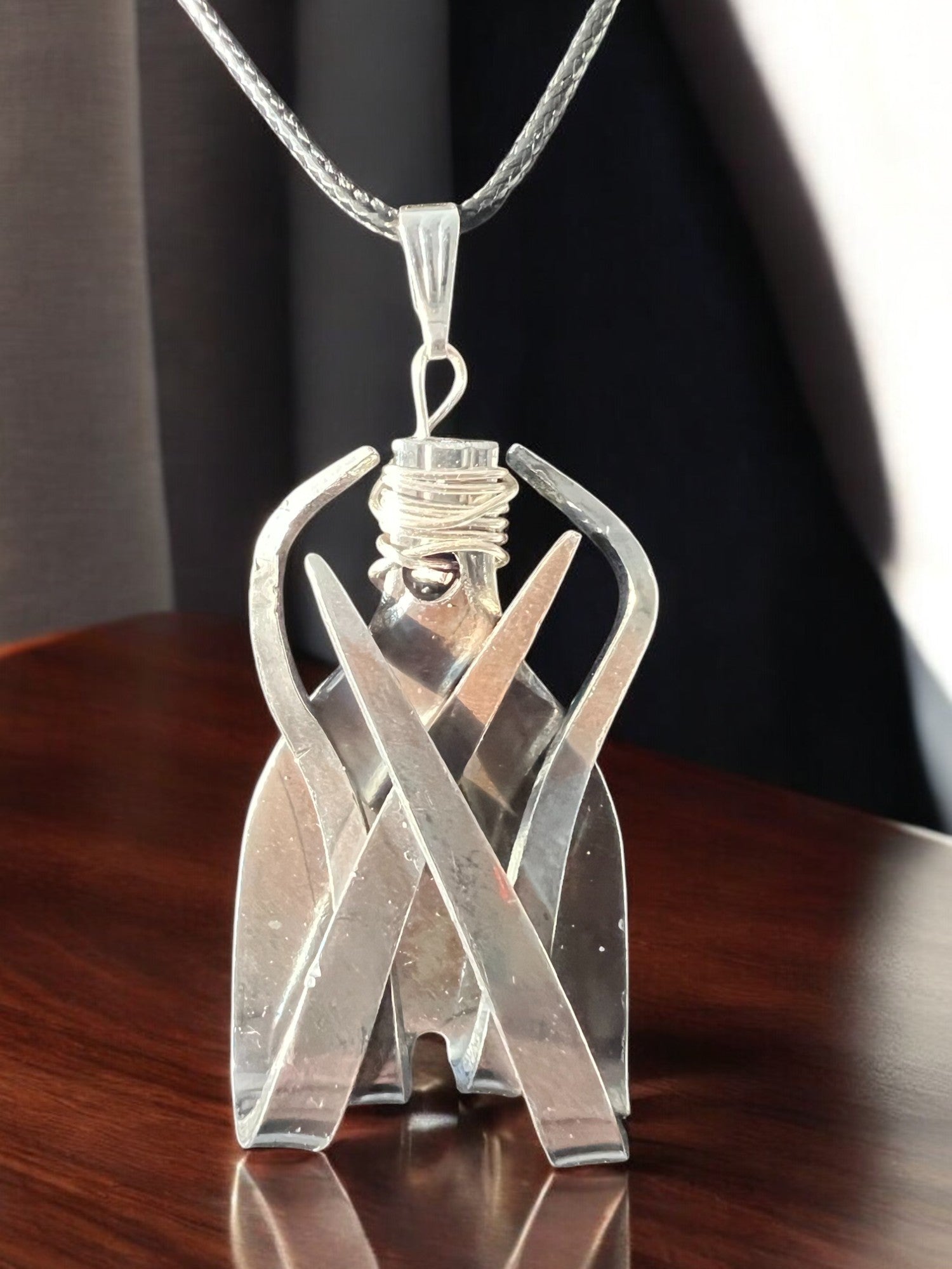 Handcrafted Stainless Steel Necklace With 18" Adjustable Necklace