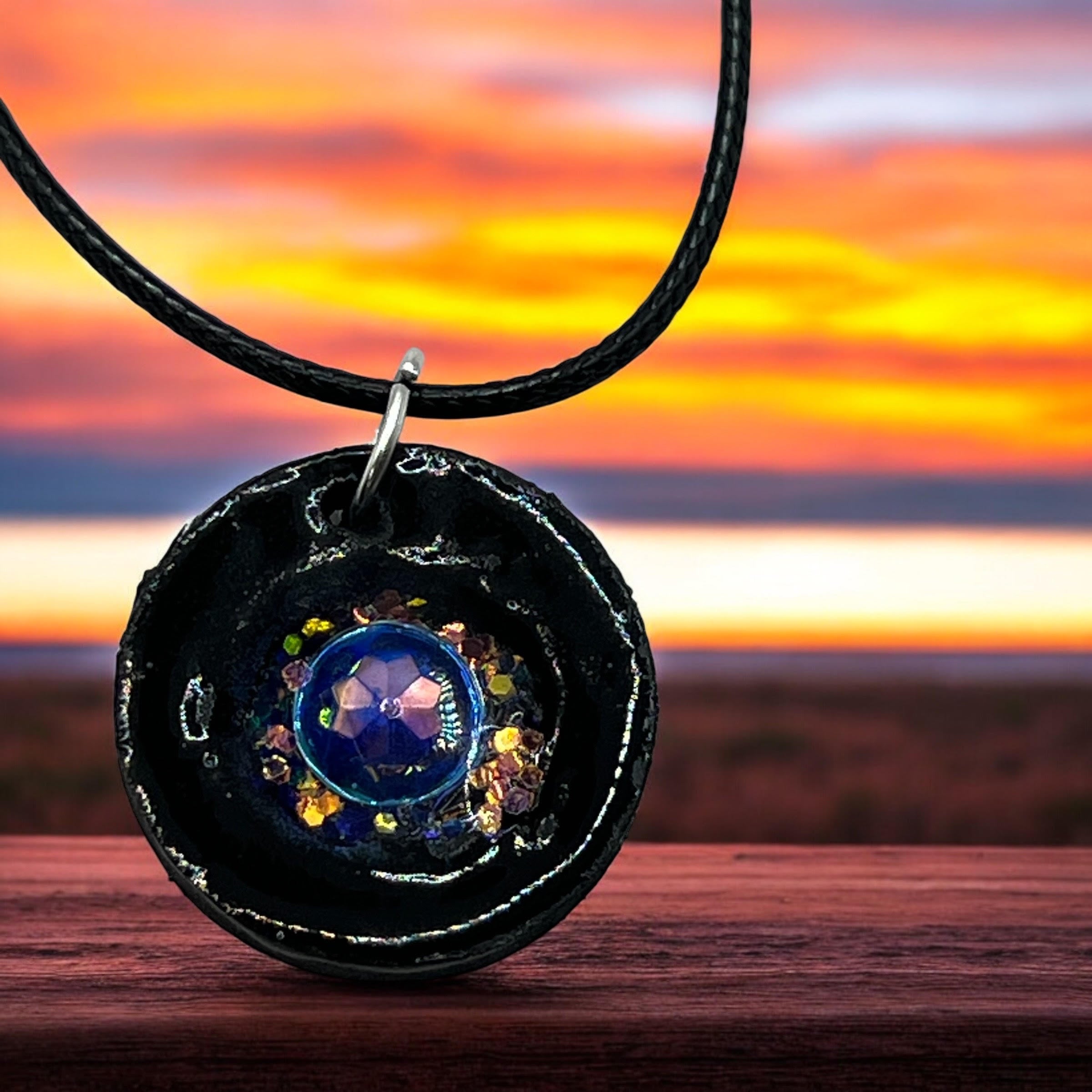 Arabian Moon Pendant Necklace With 18" Adjustable Necklace