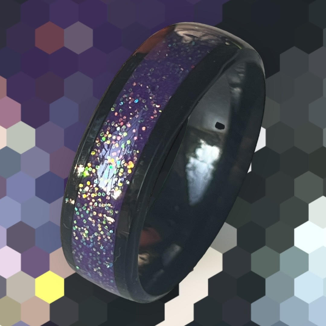 Purple Cotton Candy Stainless Steel Ring
